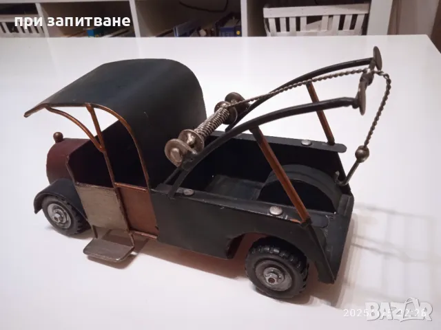 Стар метален мотоциклет и пикап пътна помощ, за декорация, големи, снимка 17 - Колекции - 48563310