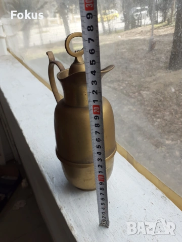 Стар бронзов декантер кана термос, снимка 6 - Антикварни и старинни предмети - 53431391