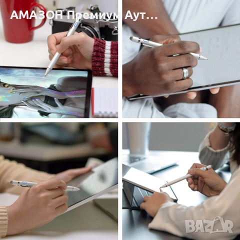 Lezun Универсален активен Stylus Pen с фин метален връх 1,5 мм, Android/IOS/Apple pencil , снимка 6 - Тъч скрийн за телефони - 51929019