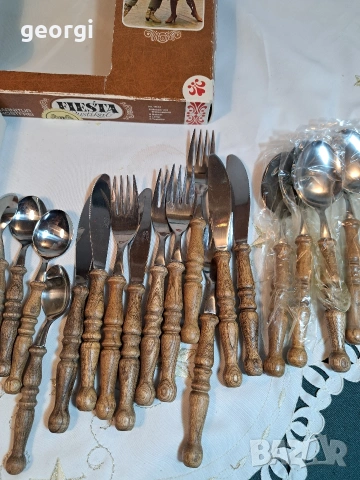 комплект прибори за хранене с дървени дръжки Beram 33/1, снимка 4 - Прибори за хранене, готвене и сервиране - 53394472