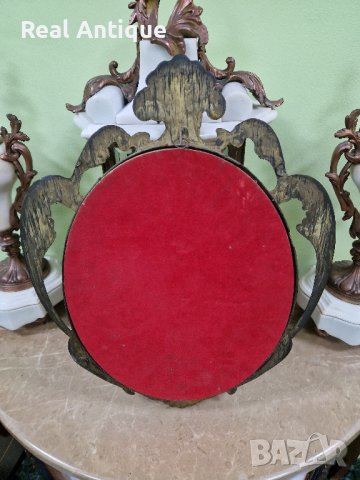 Прекрасно много красиво антикварно френско бронзово огледало , снимка 6 - Антикварни и старинни предмети - 43831318