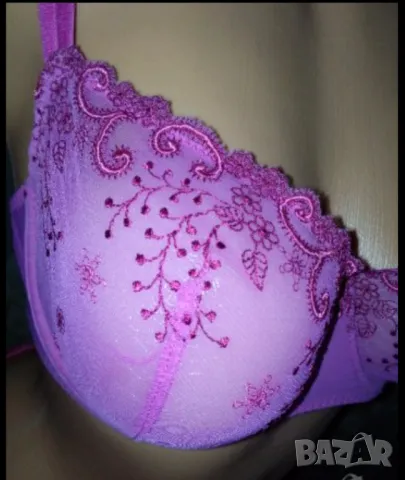 Simone Perele ,75 D- Перфектен френски сутиен с меки чашки с банел в розово, снимка 2 - Бельо - 47547096