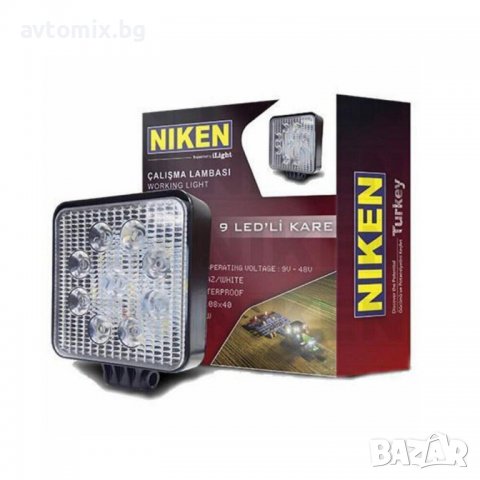 Диоден халоген, 9 LED, 12-48V 22-27W, NIKEN, снимка 1 - Аксесоари и консумативи - 38372101