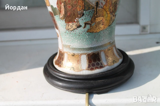 Китайска порцеланова лампа, снимка 13 - Антикварни и старинни предмети - 50798571