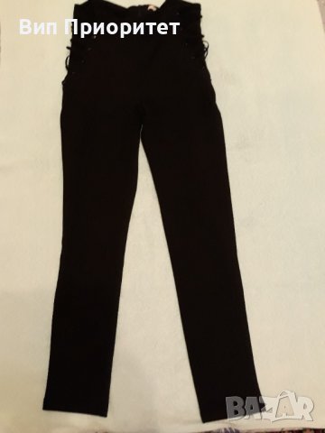Черен панталон Showdy, висока талия ,скъп , с плетени връвки странично , ефектен модел , дъръг панта, снимка 11 - Панталони - 37518677