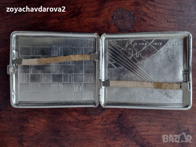 СТАРА РУСКА ЮБИЛЕЙНА ТАБАКЕРА ЗА ЦИГАРИ. СПУТНИК  3 - 1958 Г., снимка 2 - Антикварни и старинни предмети - 49281486
