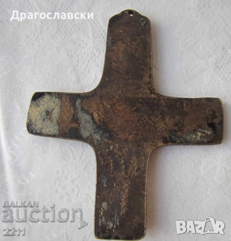 Кръстове различни: 32 см. голям кръст разпятие Исус орнаменти метал икона религия пано, троица , снимка 13 - Антикварни и старинни предмети - 28872644