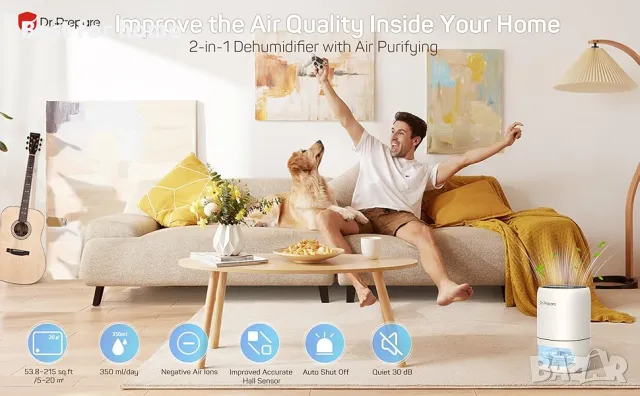 Влагоабсорбатор DR.PREPARE Изсушители за дома, 2-в-1, снимка 14 - Влагоабсорбатори и влагоуловители - 48448883