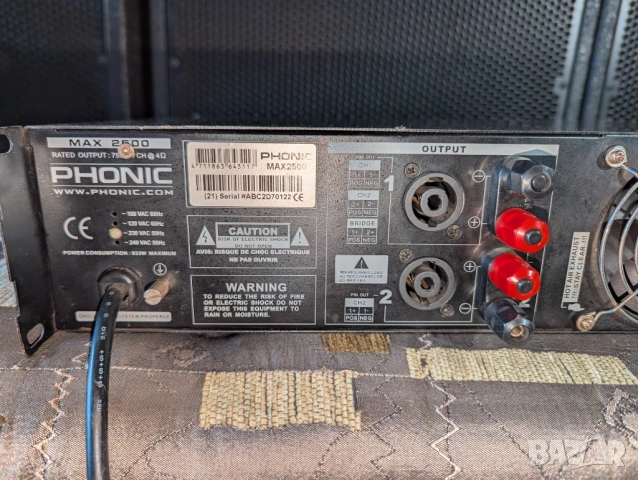 Усилвател Phonic MAX 2500, снимка 6 - Други - 33606133