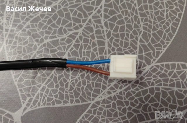 Захранващ кабел, 2x0.75mm2, 1.6 m, двуполюсен щепсел, черен, снимка 3 - Друга електроника - 53386612