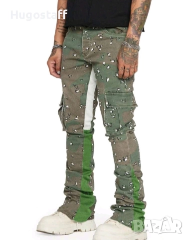 Нови камуфлажни военни дънки панталони карго ХЛ, снимка 4 - Дънки - 51546005