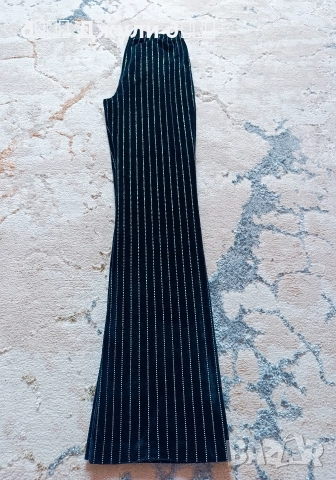 Моден бляскав панталон с широк крачол, снимка 3 - Панталони - 52903971