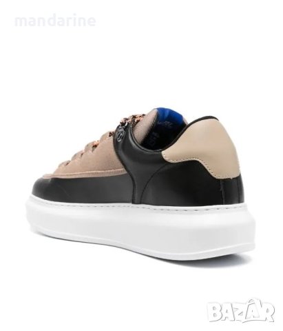 KARL LAGERFELD № 42 🍊 Мъжки кожени спортни обувки "BLACK & BEIGE" нови с кутия, снимка 7 - Спортно елегантни обувки - 43024137