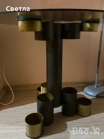 Винтидж дизайнерска маса, уникат, закупена от Франция, снимка 4 - Антикварни и старинни предмети - 53310786