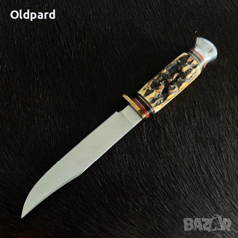 Античен немски ловен нож. В ново състояние (немска колекция).(063), снимка 5 - Ножове - 52165508