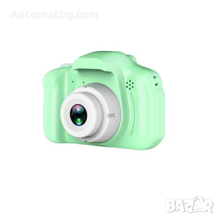 Дигитален детски фотоапарат Automat , камера за снимки, игри и видео, слот за SD карта, Зелен