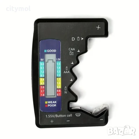 Тестер за батерии, подходящ за всички батерии тип C AA AAA DN 9V 6F22 1.5V,