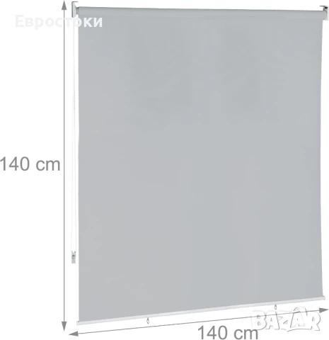 Външна вертикална тента Relaxdays, 140 x 140 см, слънцезащитена щора, снимка 3 - Градински мебели, декорация  - 50463131