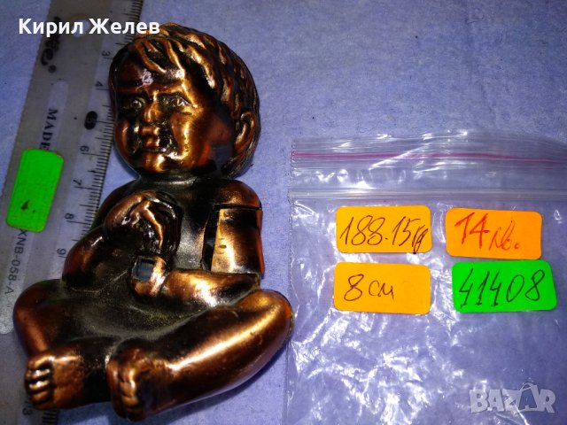 ДЕКОРАТИВНА МЕТАЛНА ФИГУРКА - МОМЧЕНЦЕ Била е ГАЗОВА ЗАПАЛКА - За КОЛЕКЦИЯ ДОМАШНА УКРАСА 41408, снимка 2 - Декорация за дома - 43887755