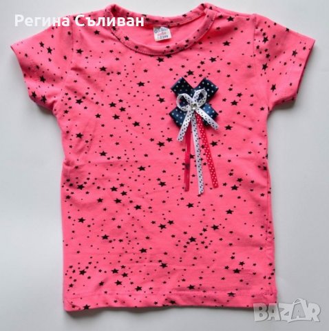 Тениска с панделка, снимка 2 - Бебешки блузки - 29069854