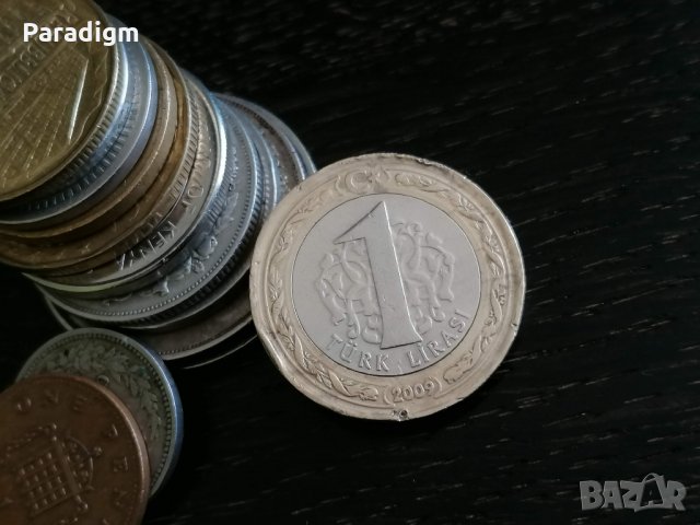 Монета - Турция - 1 лира | 2009г., снимка 1 - Нумизматика и бонистика - 28596464