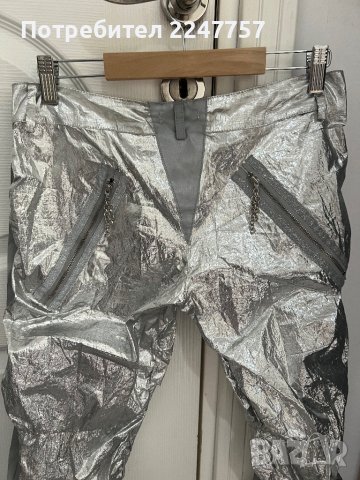 Нов сребрист панталон Gizia размер S, снимка 4 - Панталони - 43756592