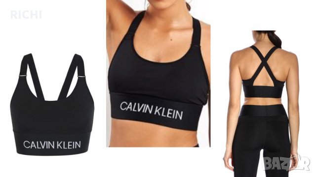 CALVIN KLEIN – бюстие черно, снимка 4 - Корсети, бюстиета, топове - 33543551