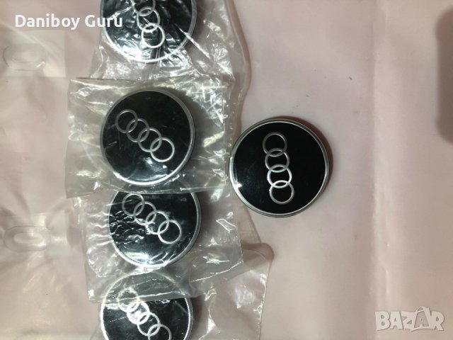 Audi оригинални капачки за алуминиеви джанти ф60мм, снимка 2 - Аксесоари и консумативи - 39882650