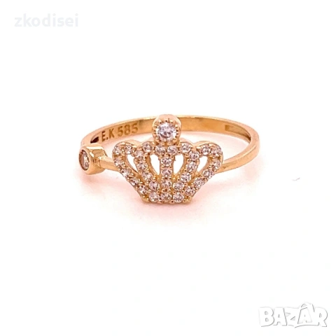 Златен дамски пръстен 1,60гр. размер:54 14кр. проба:585 модел:36941-5