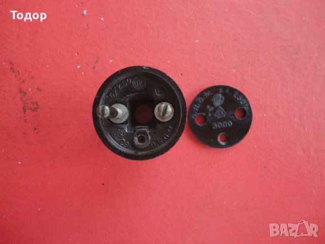 Немски бакелитов щепсел DRGM, снимка 5 - Колекции - 43534114