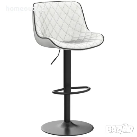 ПРОМОЦИЯ Комплект бар столове в черно и бяло EUYY102-YOK-1928-WH-DE, снимка 2 - Столове - 48847924