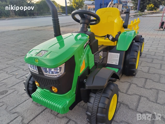 TEXAS акумулаторен трактор с ремарке RANCHER зелен, снимка 9 - Детски велосипеди, триколки и коли - 53569733