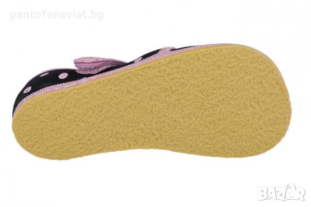 Детски пантофи "Barefoot" черно мишле 24/33, снимка 2 - Детски пантофи - 39042957