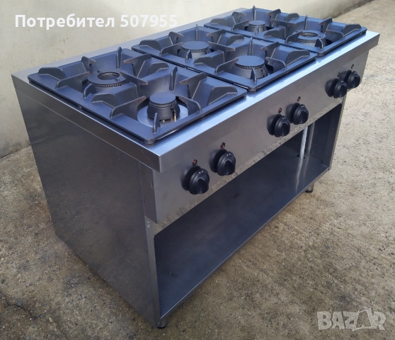 Професионален, италиански, газов котлон на база LINCAR - 6 горелки, снимка 5 - Обзавеждане на кухня - 52592457