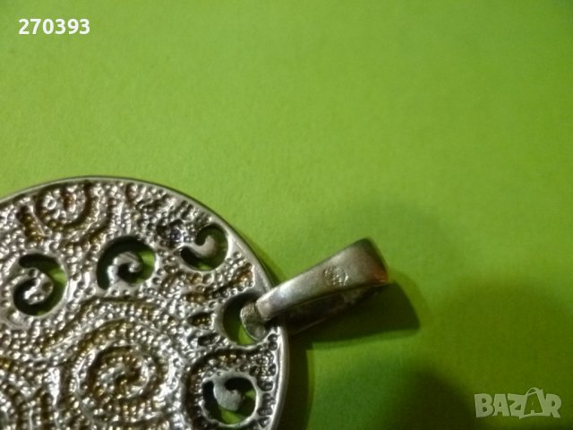 Масивен сребърен медальон, снимка 4 - Колиета, медальони, синджири - 36596426
