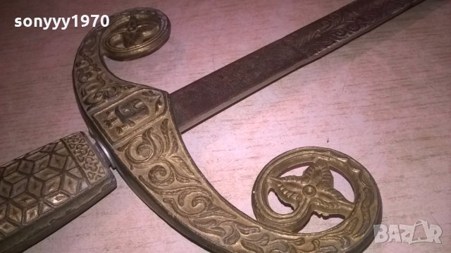меч/сабя-ретро колекция-матал/мед/бронз-внос швеицария, снимка 5 - Колекции - 27494914