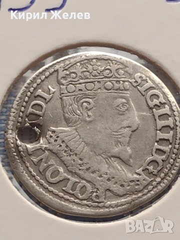 Сребърна монета 3 гроша 1596г. Сигизмунд трети ПОЛША 28453, снимка 2 - Нумизматика и бонистика - 42999849