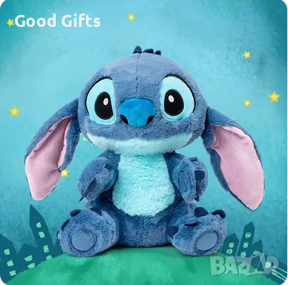 Голяма плюшена играчка Стич, 55см, Пухкав плюшен Стич Lilo Stitch плюшени играчки, снимка 2 - Плюшени играчки - 47518957