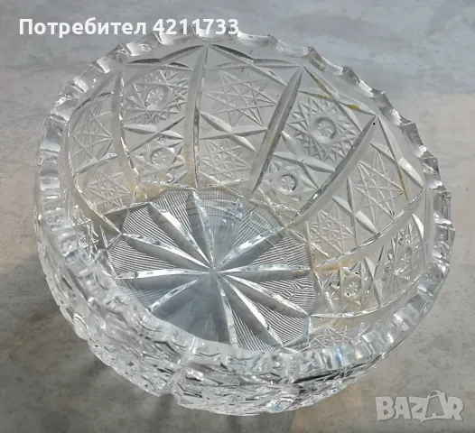 прекрасна кристална купа 12 см НОВО, снимка 2 - Други - 49832628