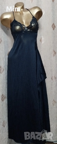 SUSSAN 12 /AUSTRALIA/ Черна сатенена дълга нощница , снимка 2 - Нощници - 52113249