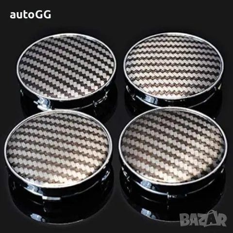 Капачки за Джанти 60/57мм 4 БР/К-Т - Карбон-16346