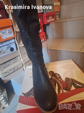 нови чизми сиви, снимка 3 - Дамски ботуши - 52507397