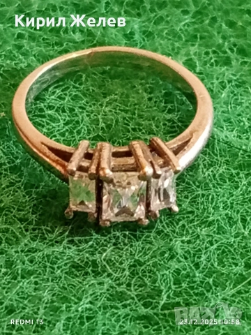 Сребърен пръстен трилогия МИНАЛО,НАСТОЯЩЕ, БЪДЕЩЕ ювелирна изработка 45619, снимка 2 - Пръстени - 52882357