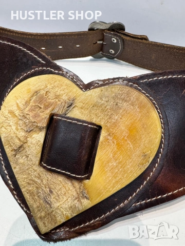 Дамски VINTAGE колан от естествена кожа.103см