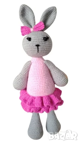 Плетено зайче  , снимка 2 - Плюшени играчки - 51172556