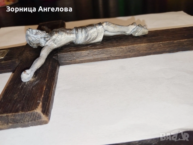 Старинен посребрен немски католически стенен кръст – Franz Fengler, Breslau (1890–1925), снимка 8 - Антикварни и старинни предмети - 52907842