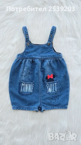 Детски дънков гащеризон Мини Маус 6-9-12месеца, снимка 8 - Бебешки гащеризони - 50815030