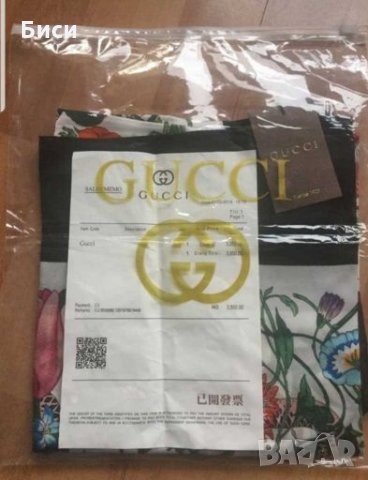 Gucci/Гучи-шал,коприна , снимка 6 - Шалове - 28208274