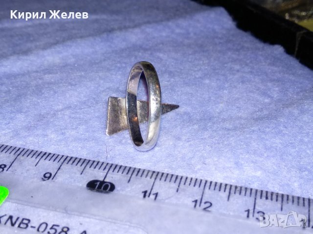 СТИЛЕН ДИЗАЙНЕРСКИ МОДЕН СРЕБЪРЕН АРТ ПРЪСТЕН ВИСОКА ПРОБА СРЕБРО с ЩЕМПЕЛ на АВТОРА 36621, снимка 8 - Пръстени - 39976305