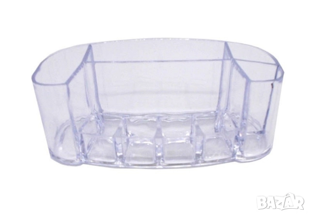 Материал: Висококачествен прозрачен акрил; Размери: 18,5 х 7,5 х 7,5 см; Брой отделения: 9.